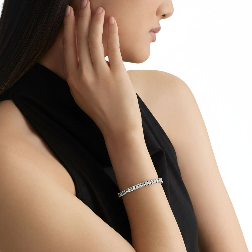 DOLAIR® Emerald Cut Tennis Bracelet