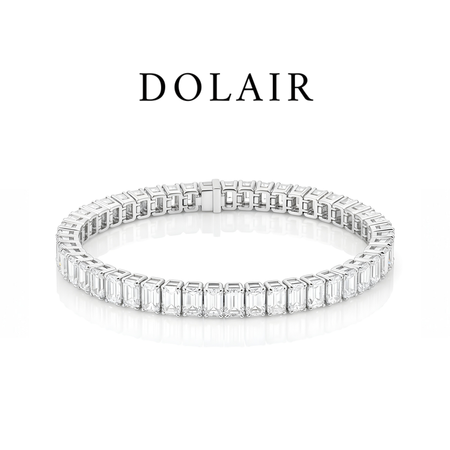 DOLAIR® Emerald Cut Tennis Bracelet