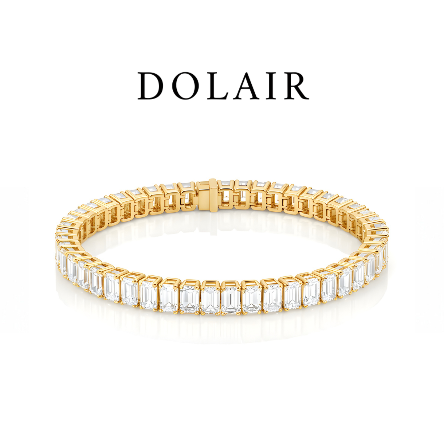 DOLAIR® Emerald Cut Tennis Bracelet