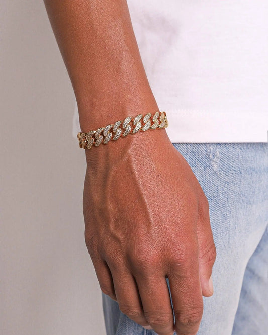 DOLAIR® 12MM ICED CUBAN LINK BRACELET